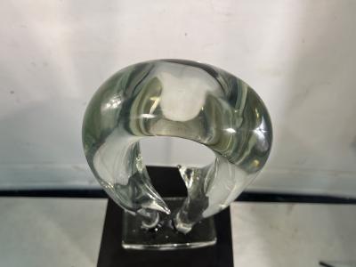  Seguso MODERNIST CLEAR MURANO GLASS SCULPTURE BY SEGUSO