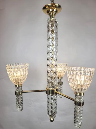  Seguso Mid Century Italian Murano Glass Chandelier by S guso