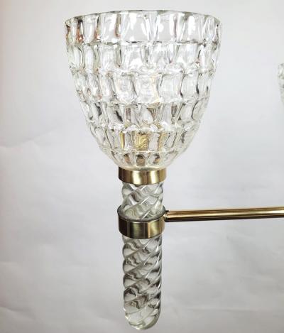  Seguso Mid Century Italian Murano Glass Chandelier by S guso
