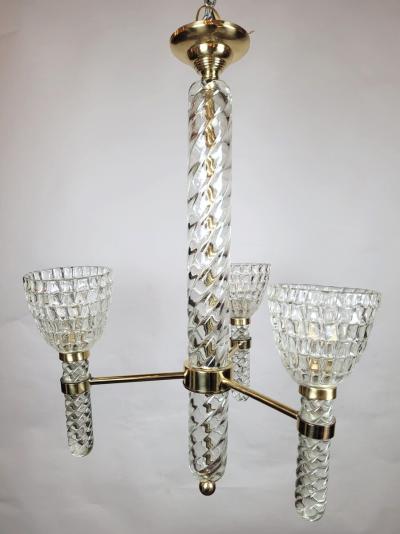  Seguso Mid Century Italian Murano Glass Chandelier by S guso