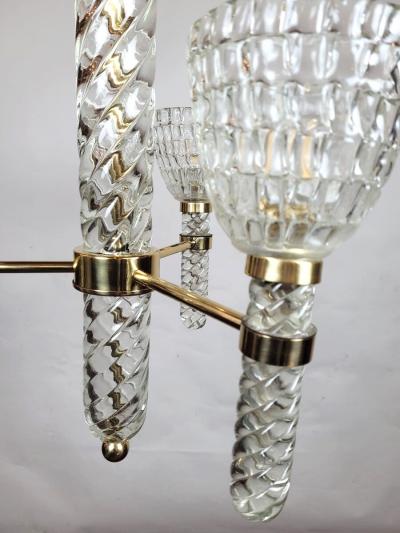  Seguso Mid Century Italian Murano Glass Chandelier by S guso