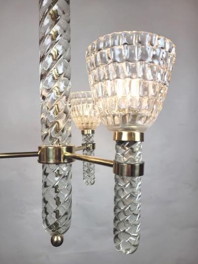  Seguso Mid Century Italian Murano Glass Chandelier by S guso