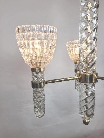  Seguso Mid Century Italian Murano Glass Chandelier by S guso