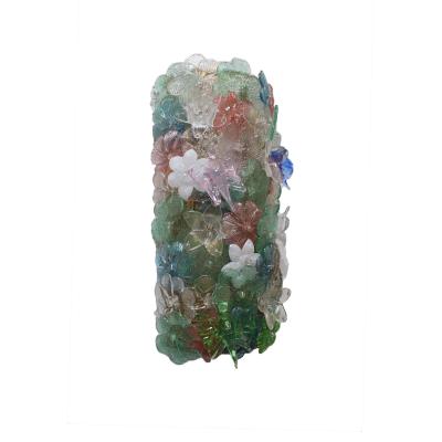  Seguso Mid Century Sconces in Green Blue Yellow Red and White Murano Glass for Seguso