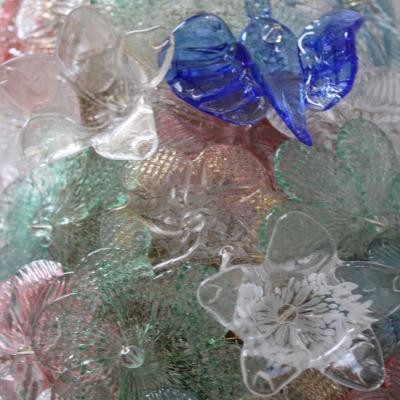  Seguso Mid Century Sconces in Green Blue Yellow Red and White Murano Glass for Seguso