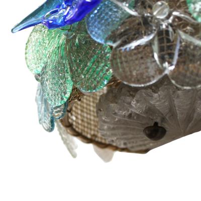  Seguso Mid Century Sconces in Green Blue Yellow Red and White Murano Glass for Seguso