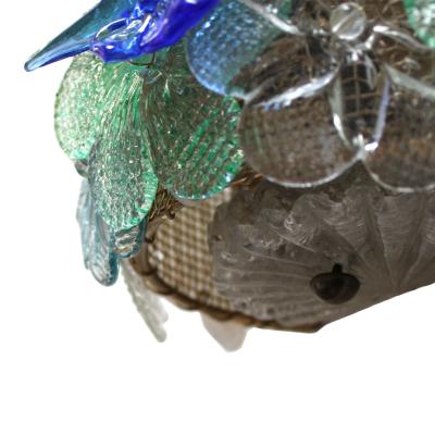  Seguso Mid Century Sconces in Green Blue Yellow Red and White Murano Glass for Seguso