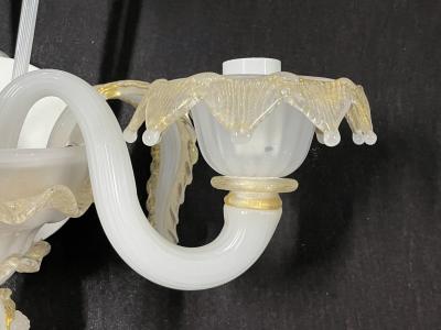  Seguso Murano Seguso Floral Wall Sconces Pair