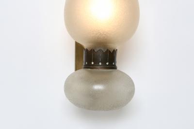  Seguso Murano sconce in corroso glass by Seguso