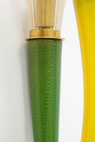  Seguso Seguso Murano Glass TriColor Sconces