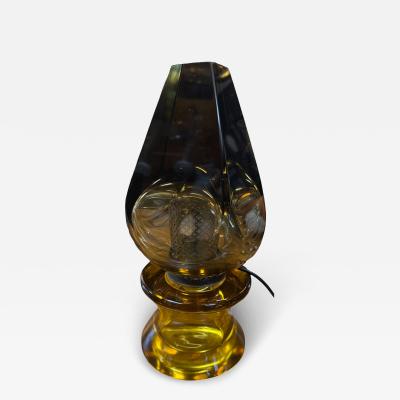  Seguso Seguso Vetri d Arte Flavio Poli Seguso Sculptural Green Murano Glass Table Lamp