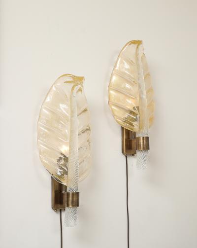  Seguso Seguso Vetri d Arte Leaf Wall Lights by Seguso Vetri DArte
