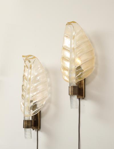  Seguso Seguso Vetri d Arte Leaf Wall Lights by Seguso Vetri DArte
