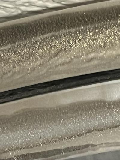  Seguso Seguso Vetri d Arte MODERNIST GOLD AND CLEAR MURANO GLASS MIRROR WITH BRASS ACCENTS