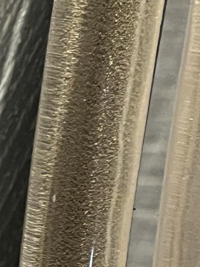  Seguso Seguso Vetri d Arte MODERNIST GOLD AND CLEAR MURANO GLASS MIRROR WITH BRASS ACCENTS