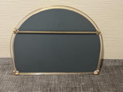  Seguso Seguso Vetri d Arte MODERNIST GOLD AND CLEAR MURANO GLASS MIRROR WITH BRASS ACCENTS