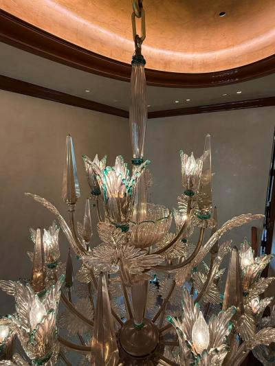  Seguso Seguso Vetri d Arte Monumental Hand Blown Glass Chandelier Attributed to Seguso Vetri dArte
