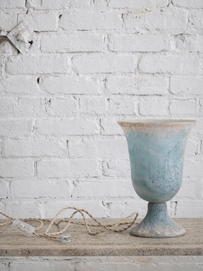  Seguso Seguso Vetri d Arte Murano Scavo Torchiere Table Lamp by Seguso