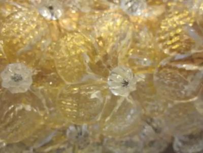  Seguso Seguso Vetri d Arte Pair of Large Floral Murano Glass Mirrors Attributed to Seguso