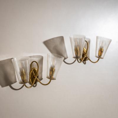  Seguso Seguso Vetri d Arte Pair of Wall Lights attributed to Seguso Vetri d Arte Italy Mid 20th Century