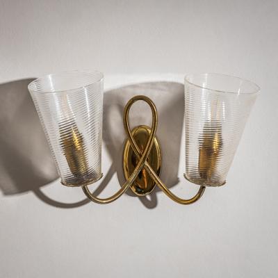  Seguso Seguso Vetri d Arte Pair of Wall Lights attributed to Seguso Vetri d Arte Italy Mid 20th Century