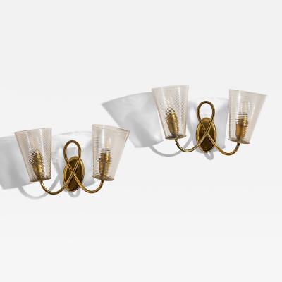  Seguso Seguso Vetri d Arte Pair of Wall Lights attributed to Seguso Vetri d Arte Italy Mid 20th Century