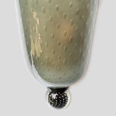  Seguso Seguso Vetri d Arte Pair of smoke grey glass wall lights Seguso attributed design