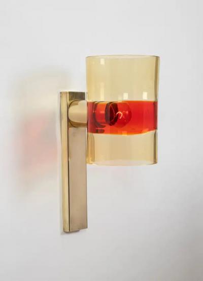  Seguso Seguso Vetri d Arte Rare pair of Flavio Poli wall lights for Seguso