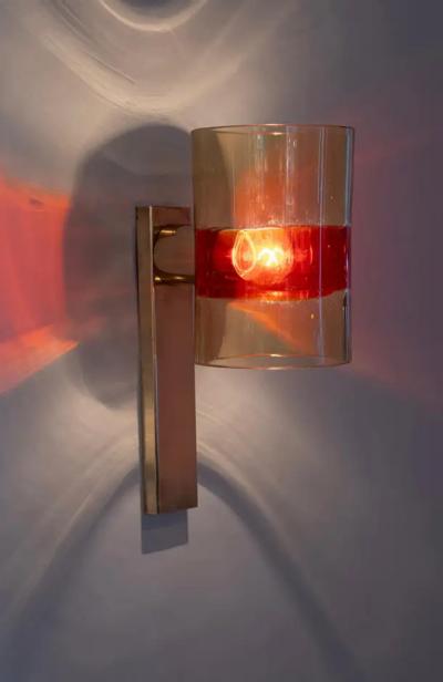 Seguso Seguso Vetri d Arte Rare pair of Flavio Poli wall lights for Seguso