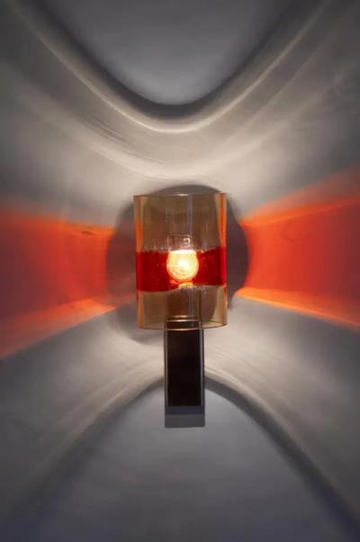  Seguso Seguso Vetri d Arte Rare pair of Flavio Poli wall lights for Seguso