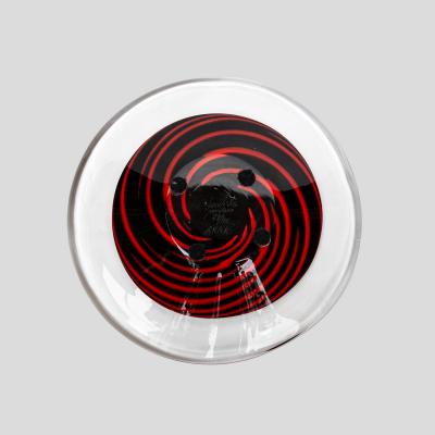  Seguso Seguso Vetri d Arte Red black Spiral bowl By Arak for Seguso Vetri d Arte