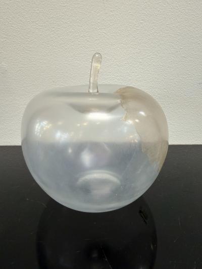  Seguso Seguso Vetri d Arte Seguso Apple Sculpture with Gold Leaf Italy 1970s