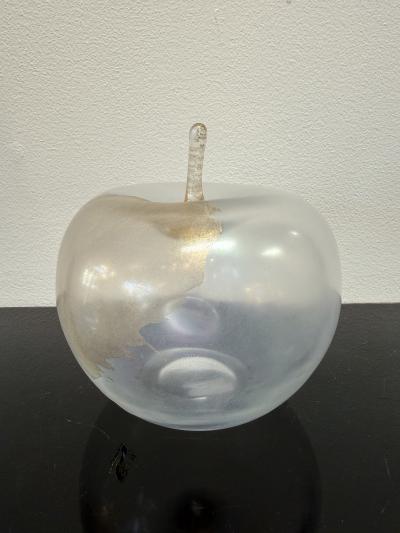 Seguso Seguso Vetri d Arte Seguso Apple Sculpture with Gold Leaf Italy 1970s