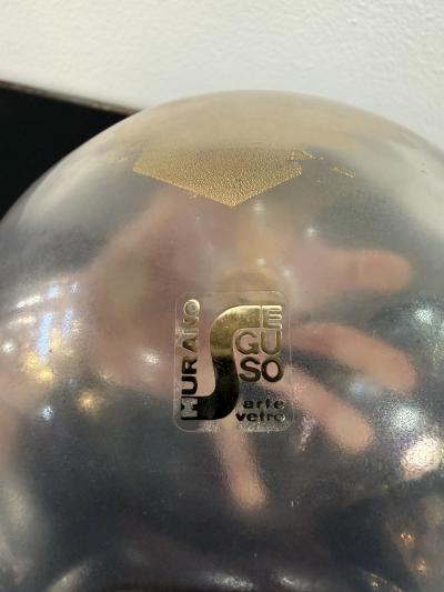  Seguso Seguso Vetri d Arte Seguso Apple Sculpture with Gold Leaf Italy 1970s