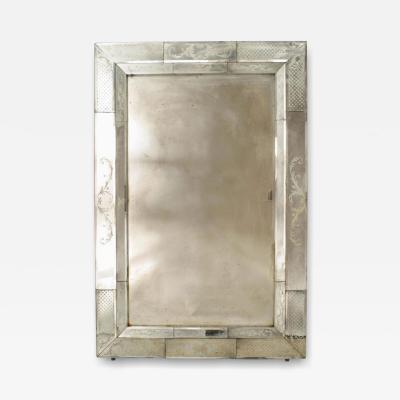  Seguso Seguso Vetri d Arte Seguso Italian Venetian Murano Etched Glass Wall Mirrors