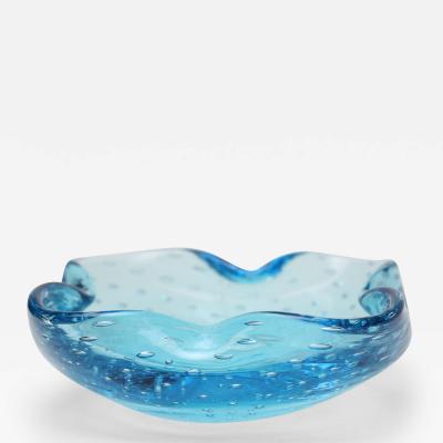  Seguso Seguso Vetri d Arte Seguso Vetri dArte Flavio Poli Aquamarine Bullicante Bowl 1960 Italy