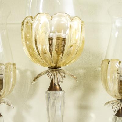  Seguso Seguso Vetri d Arte Seguso Vetri dArte Pair of Murano Wall Sconces