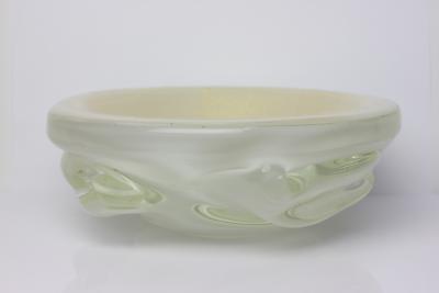  Seguso Seguso Vetri d Arte Seguso by Flavio Poli Gold Clear Sommerso Blown Glass Bowl 1940 Italy