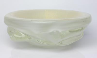  Seguso Seguso Vetri d Arte Seguso by Flavio Poli Gold Clear Sommerso Blown Glass Bowl 1940 Italy