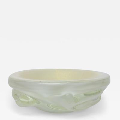  Seguso Seguso Vetri d Arte Seguso by Flavio Poli Gold Clear Sommerso Blown Glass Bowl 1940 Italy