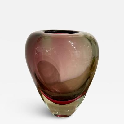  Seguso Seguso Vetri d Arte Sommerso Glass Vase by Seguso Murano 1960s