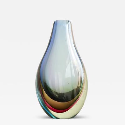  Seguso Seguso Vetri d Arte Stunning Flavio Poli Sommerso Murano Art Glass Vase for Seguso Vetri dArte