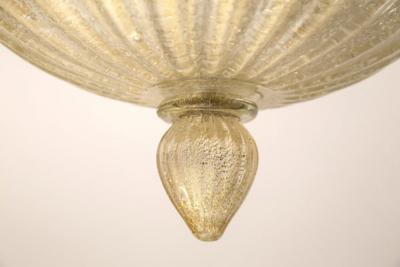  Seguso Small Gold Blown Ceiling Fixture by Seguso