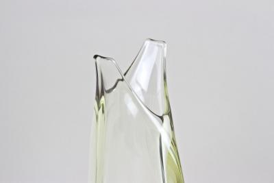  Seguso Vetri dArte Ambercolored Brown Murano Glass Vase Mid Century Italy ca 1960 70