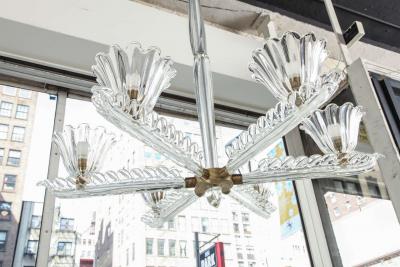  Seguso Vetri dArte Flavio Poli Large Six Arm Chandelier made in Italy by Seguso