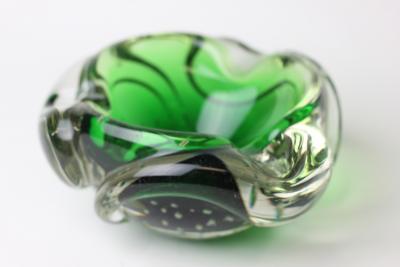  Seguso Vetri dArte Seguso Flavio Poli Green Bullicante Bowl 1960 Italy