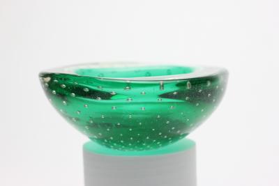  Seguso Vetri dArte Seguso Flavio Poli Green Bullicante Bowl 1960 Italy