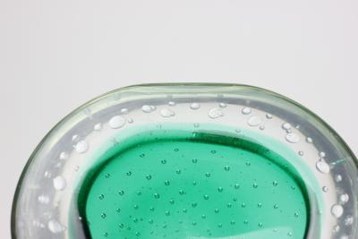  Seguso Vetri dArte Seguso Flavio Poli Green Bullicante Bowl 1960 Italy