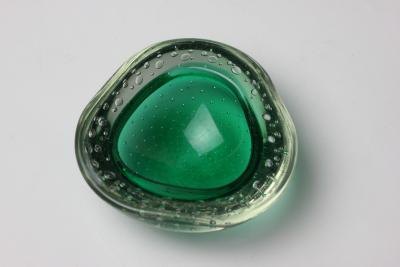  Seguso Vetri dArte Seguso Flavio Poli Green Bullicante Bowl 1960 Italy