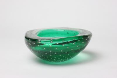  Seguso Vetri dArte Seguso Flavio Poli Green Bullicante Bowl 1960 Italy